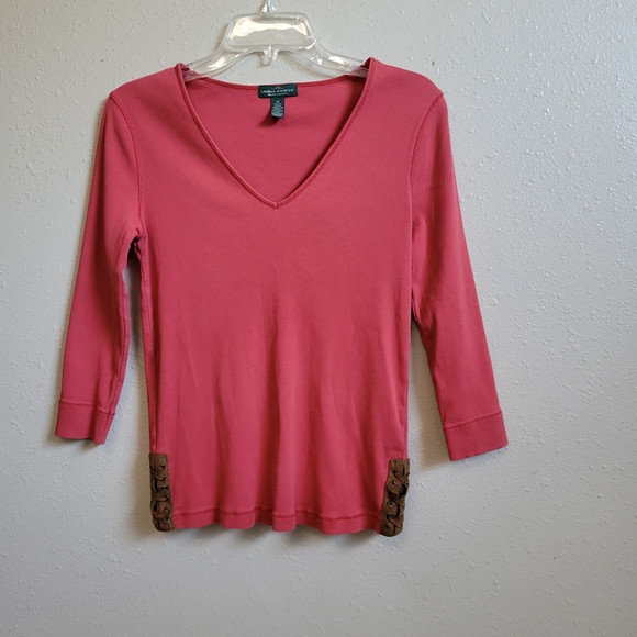 Lauren Ralph Lauren Tops - Lauren Ralph Lauren‎ Coral Long Sleeve Top with Button Details